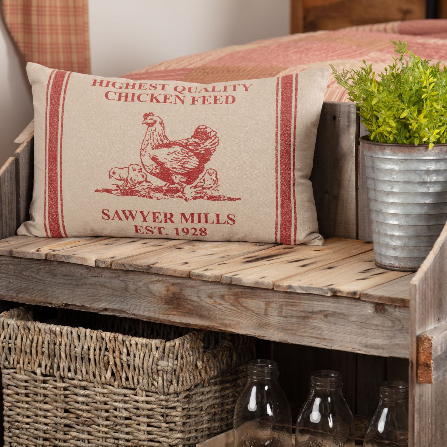 Kiraly Utca IV 14 x 22 Pillow - Red