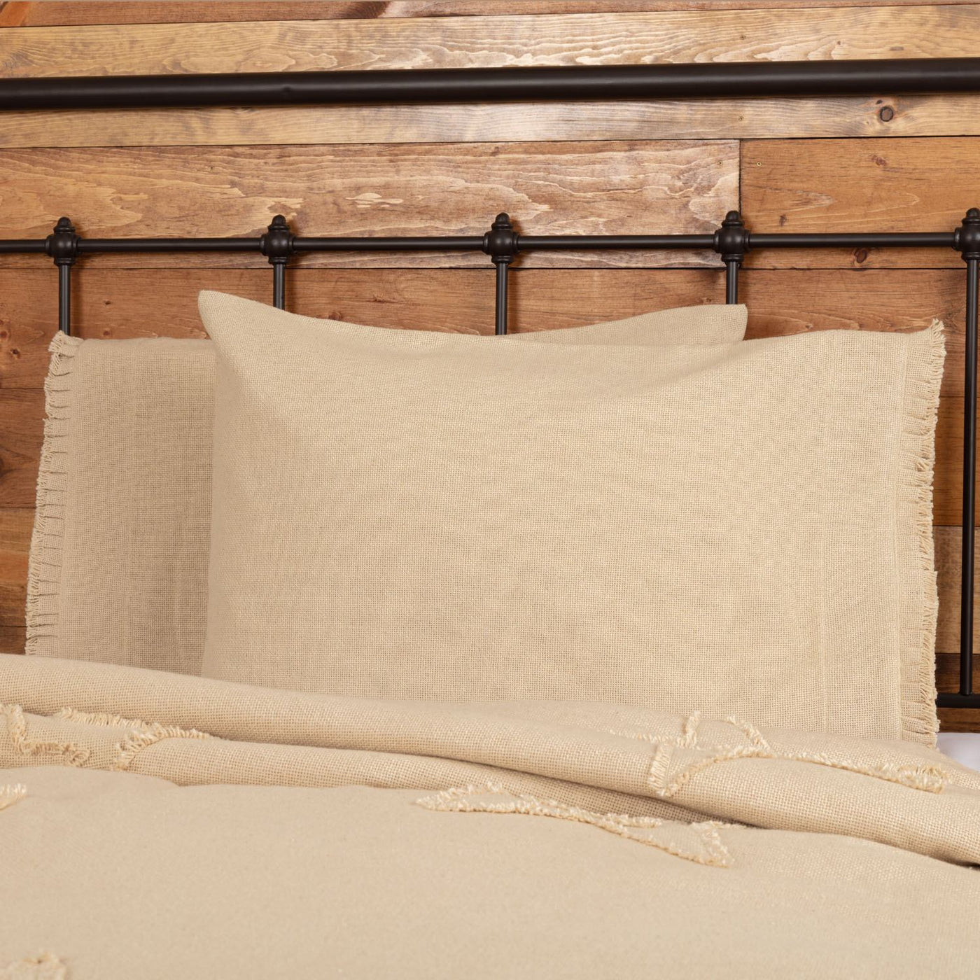 Athol Standard Ruffled Pillow Case - Vintage Tan - Set of 2