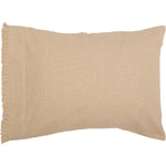 Athol Standard Ruffled Pillow Case - Natural - Set of 2