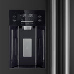 Forno Salerno 36" Black Side-by-side Refrigerator With Ice & Water Dispenser (20 Cu. Ft.) - FFRBI1844-36BLK
