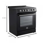 Forno Leonardo Black Slide-In Induction Range (5.0 Cu. Ft.) - FFSIN0982-30BLK