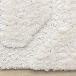 Luxury Plush Textured Shapes Area Rug - Cream - 5' X 8'