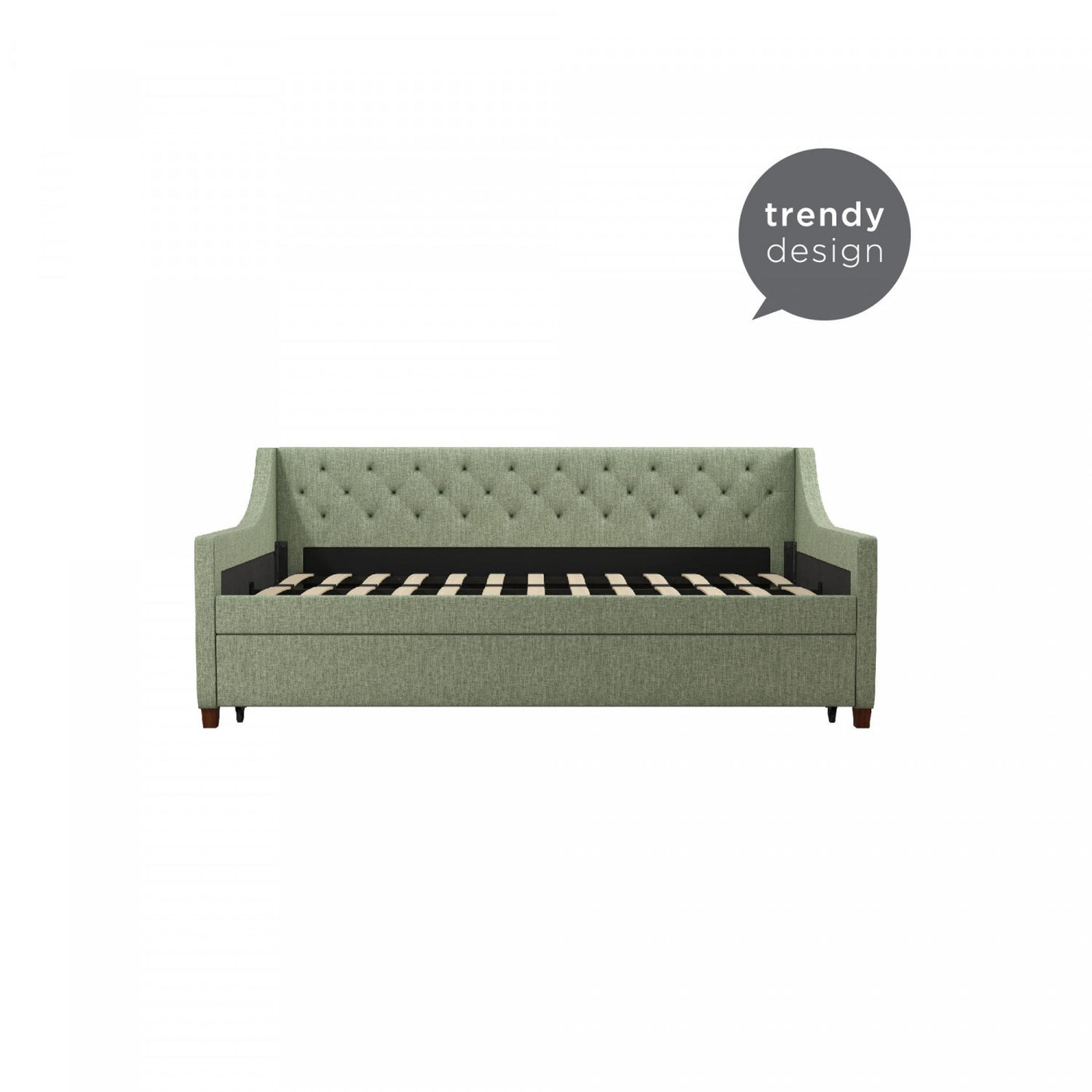 Novogratz Her Majesty Twin Daybed and Trundle - Light Jade