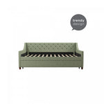Novogratz Her Majesty Twin Daybed and Trundle - Light Jade