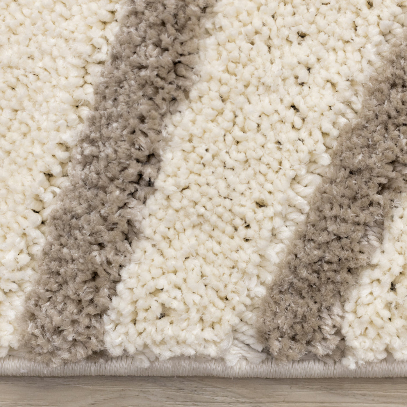 Palace Modern Curves Area Rug - Cream Taupe - 8' X 11'
