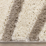 Palace Modern Curves Area Rug - 8' X 11' - Cream/Taupe
