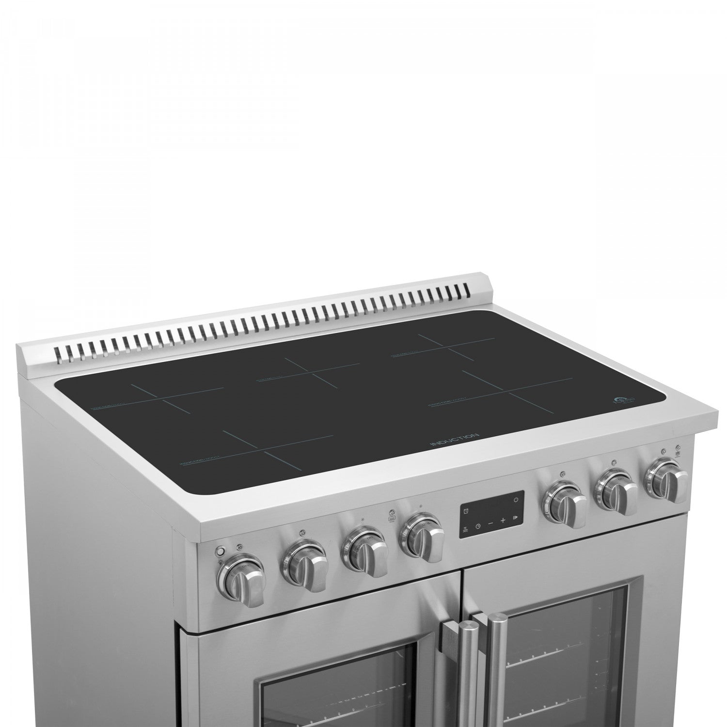 Forno Torino Stainless Steel 36" True Convection Induction Range with Air Fry and Air Sous Vide (5.36 Cu. Ft.) - FFSIN0950-36