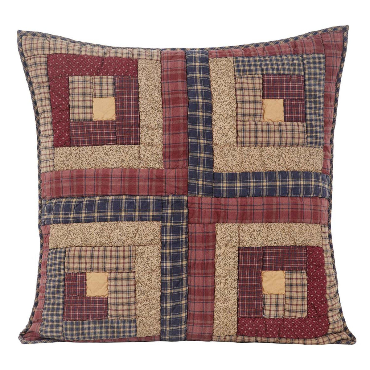 Avon II Euro Sham - Khaki/Navy