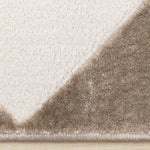 Logan Modern Diamonds Area Rug - Brown Cream - 7' X 10'