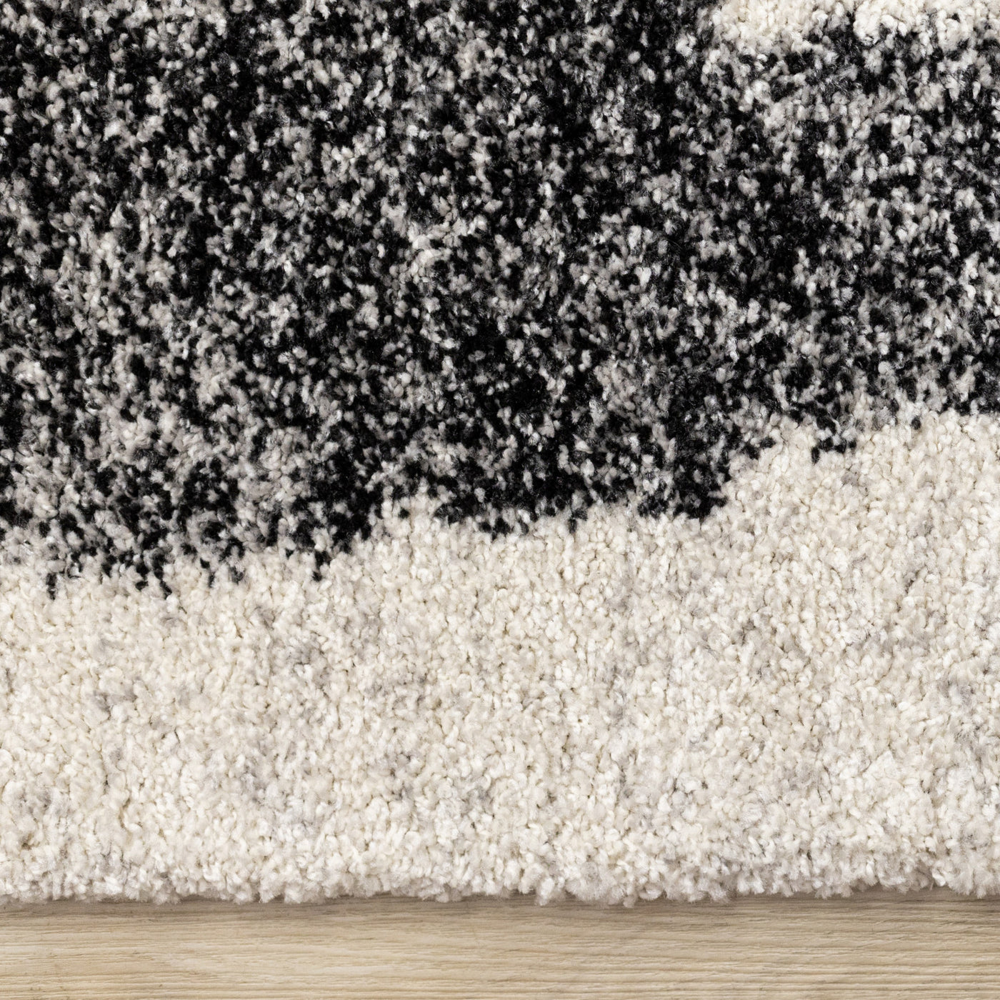 Marquee Modern Abstract Area Rug - Cream Black - 5' X 8'