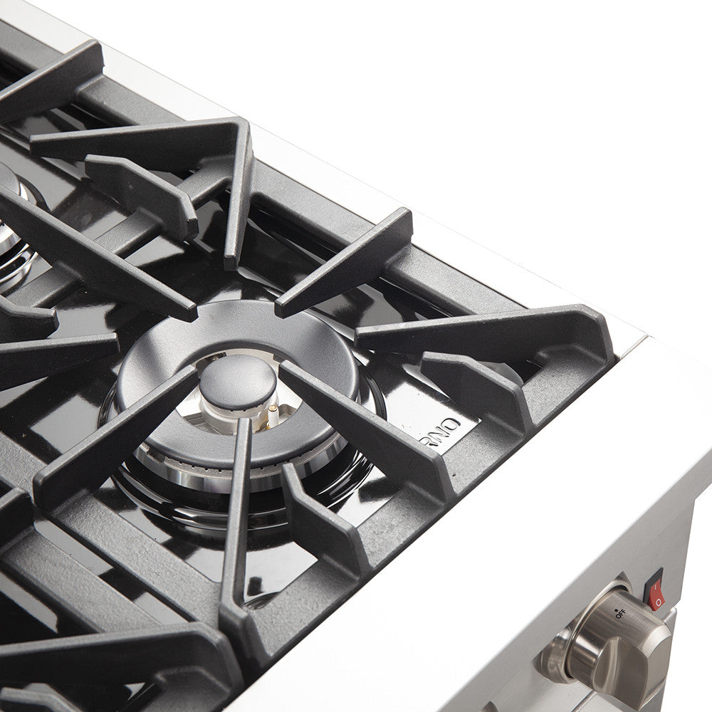 Forno Galiano 36" Stainless Steel Freestanding Gas Range (5.36 Cu. Ft.) - FFSGS6244-36