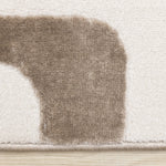 Logan Modern Vintage Area Rug - Brown Cream - 7' X 10'