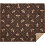 Millard Luxury King Quilt - Charcoal/Dark Tan