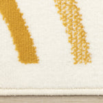 Functional Modern Curves Area Rug - Cream Yellow - 7' X 10'