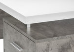 Loura Desk - White/Concrete Grey