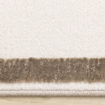 Logan Modern Area Rug - Brown Cream - 5' X 8'