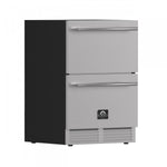 Forno Cosenza Stainless Steel 24" Built-in Undercounter Indoor/Outdoor Drawer Freezer with Ice Maker (4.69 Cu. Ft.) - FDRBI1838-24S
