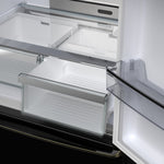 Forno Luigi 33" 18 Cu.Ft. Black French Door Refrigerator - FFFFD1791-33BLK