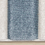 Finley Modern Geometric Area Rug - Blue White - 5' X 8'