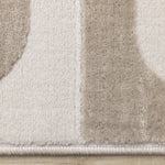 Logan Contemporary Modern Area Rug - Beige Cream - 5' X 8'