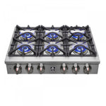 Forno Spezia Stainless Steel 36" Pro-style Gas Cooktop - FCTGS5751-36