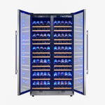 Forno Vernazza 40" Stainless Steel 166 Bottle Dual Zone Wine Cellar (25 Cu. Ft.) - FWCDR6642-40S