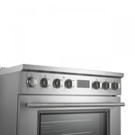 Forno Torino Stainless Steel 36" True Convection Induction Range with Air Fry and Air Sous Vide (5.36 Cu. Ft.) - FFSIN0936-36