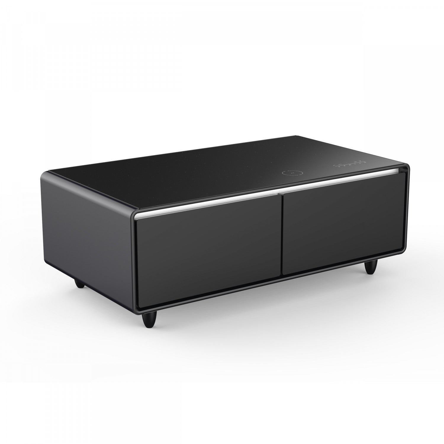 Forno Tavolo Smart Coffee Table With Dual Refrigerator Drawers - Black - FCTFR7006-51BLK