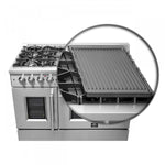 Forno Galiano 48" Stainless Steel French Door Freestanding Dual Fuel Double Oven Range (6.58 Cu. Ft.) - FFSGS6356-48