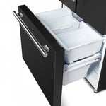 Forno Gallipoli 31" 17.5 Cu.Ft. Black French Door Refrigerator with Ice Maker - FFFFD1974-31BLK