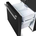 Forno Gallipoli Black French Door Refrigerator with Ice Maker (17.5 Cu. Ft.) - FFFFD1974-31BLK