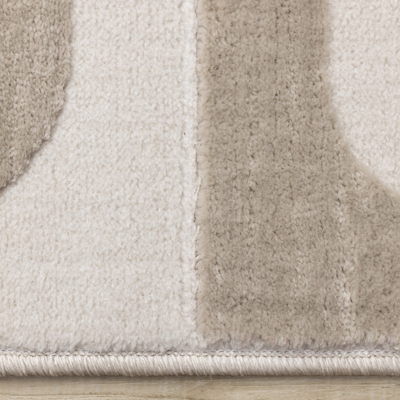 Logan Contemporary Modern Area Rug - Beige Cream - 8' X 11'