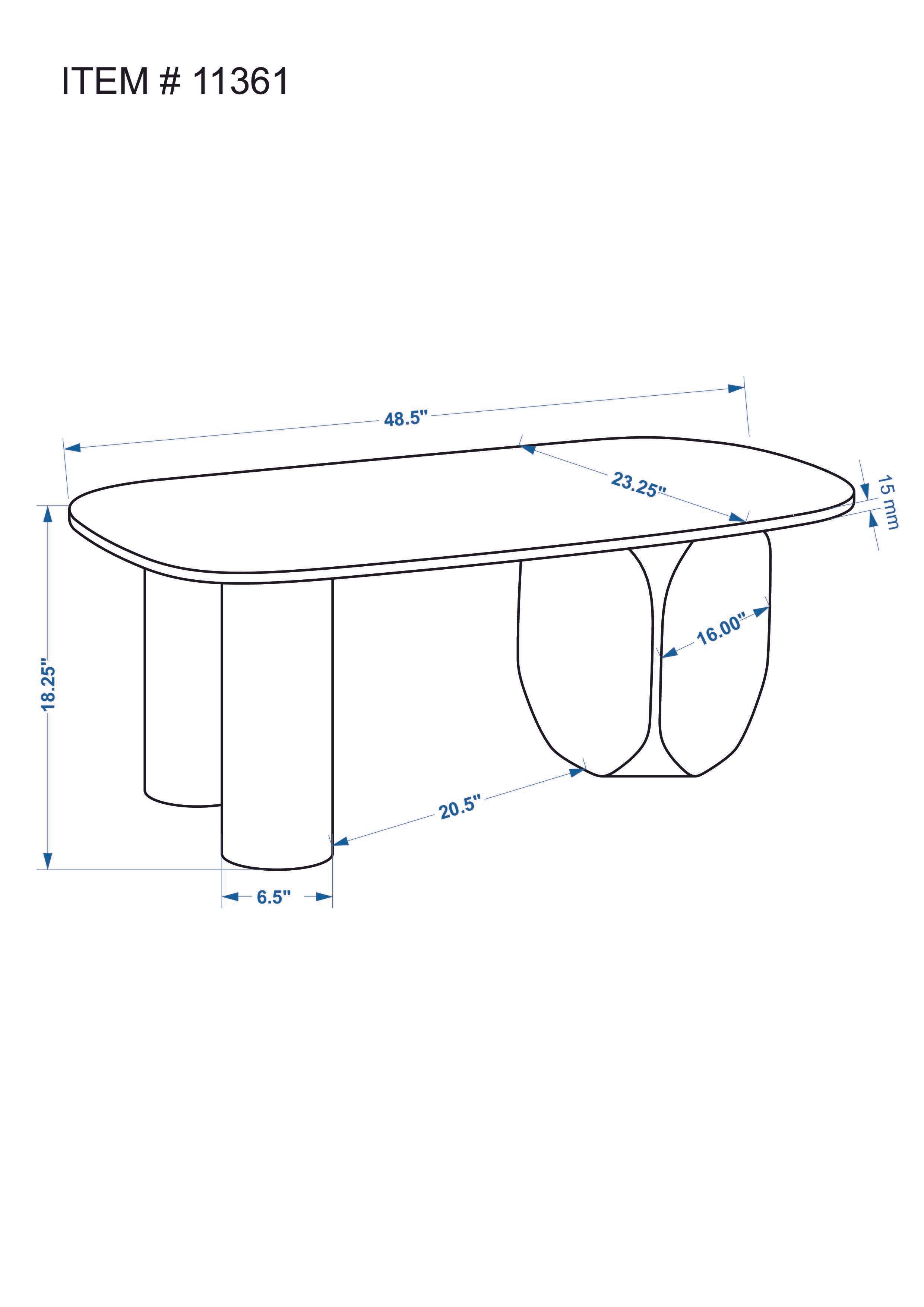 Isolde Coffee Table - Walnut/Off-White