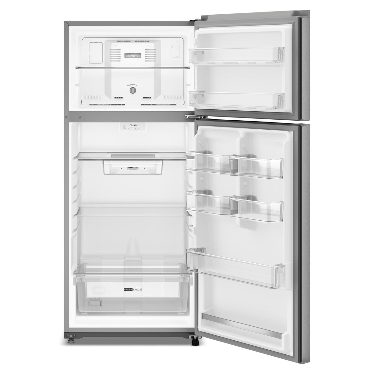 Whirlpool 28.5" 16.0 Cu. Ft. Fingerprint-Resistant Stainless Steel Top Freezer Refrigerator – WRTX3316TZ