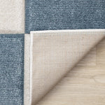 Finley Modern Geometric Area Rug - Blue White - 5' X 8'