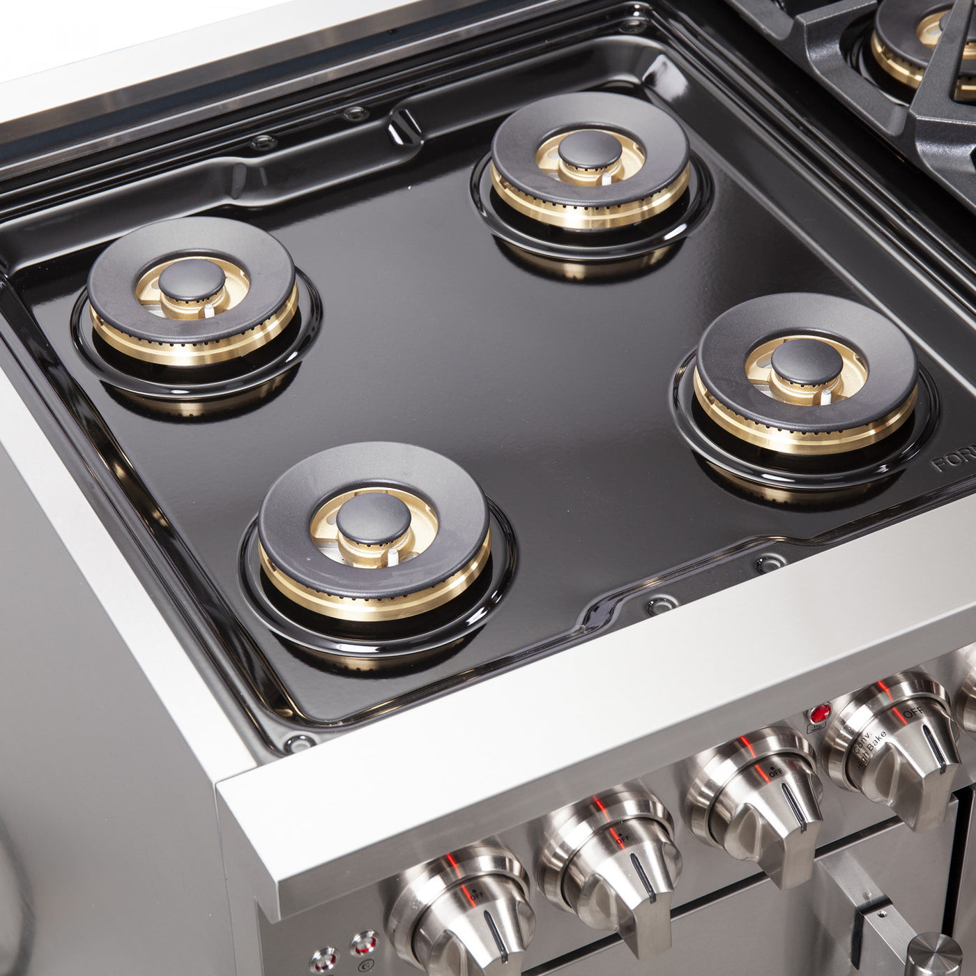 Forno Capriasca 48" Stainless Steel Freestanding Dual Fuel Double Oven Range with Air Fry (6.58 Cu. Ft.) - FFSGS6387-48