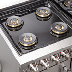 Forno Capriasca 48" Stainless Steel Freestanding Dual Fuel Double Oven Range with Air Fry (6.58 Cu. Ft.) - FFSGS6387-48