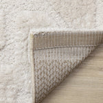 Luxury Plush Textured Shapes Area Rug - Cream - 5' X 8'