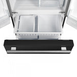 Forno Gallipoli 31" 17.5 Cu.Ft. Black French Door Refrigerator with Ice Maker - FFFFD1974-31BLK