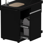 Forno All'Aperto Black Countertop Outdoor Kitchen with 86,600 BTU BBQ, 24" Plancha and 18" Pizza Oven - FODKT2568BLK