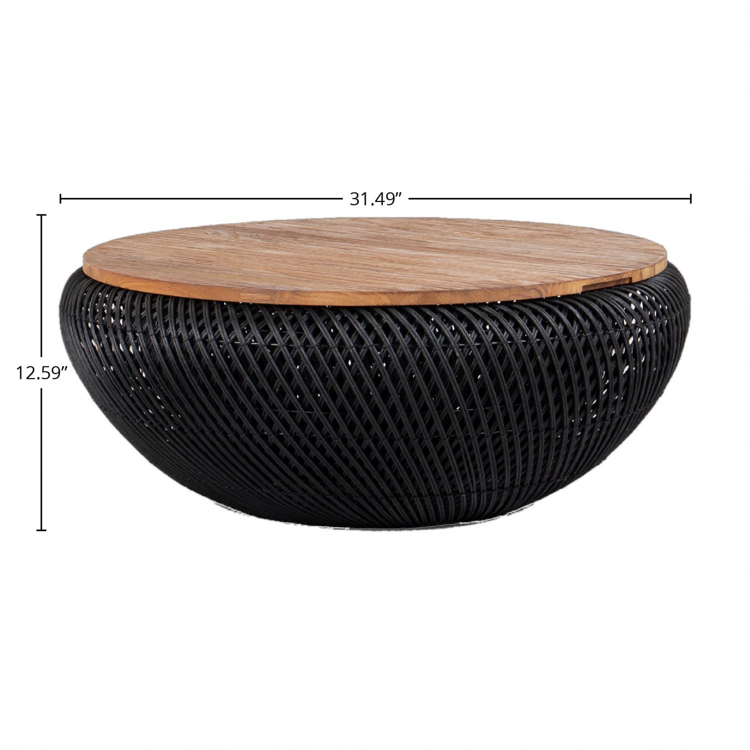 Bayan Wave Coffee Table - Black