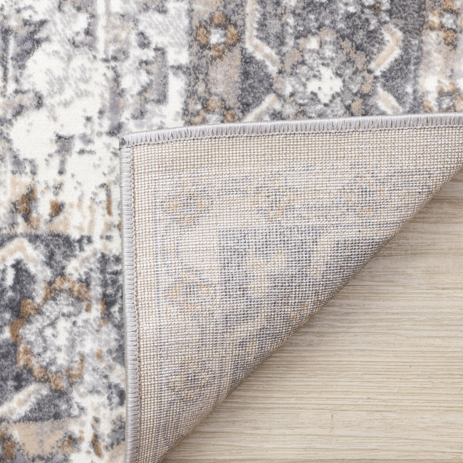 Elegant Traditional Area Rug - Grey Brown - 5' X 8'