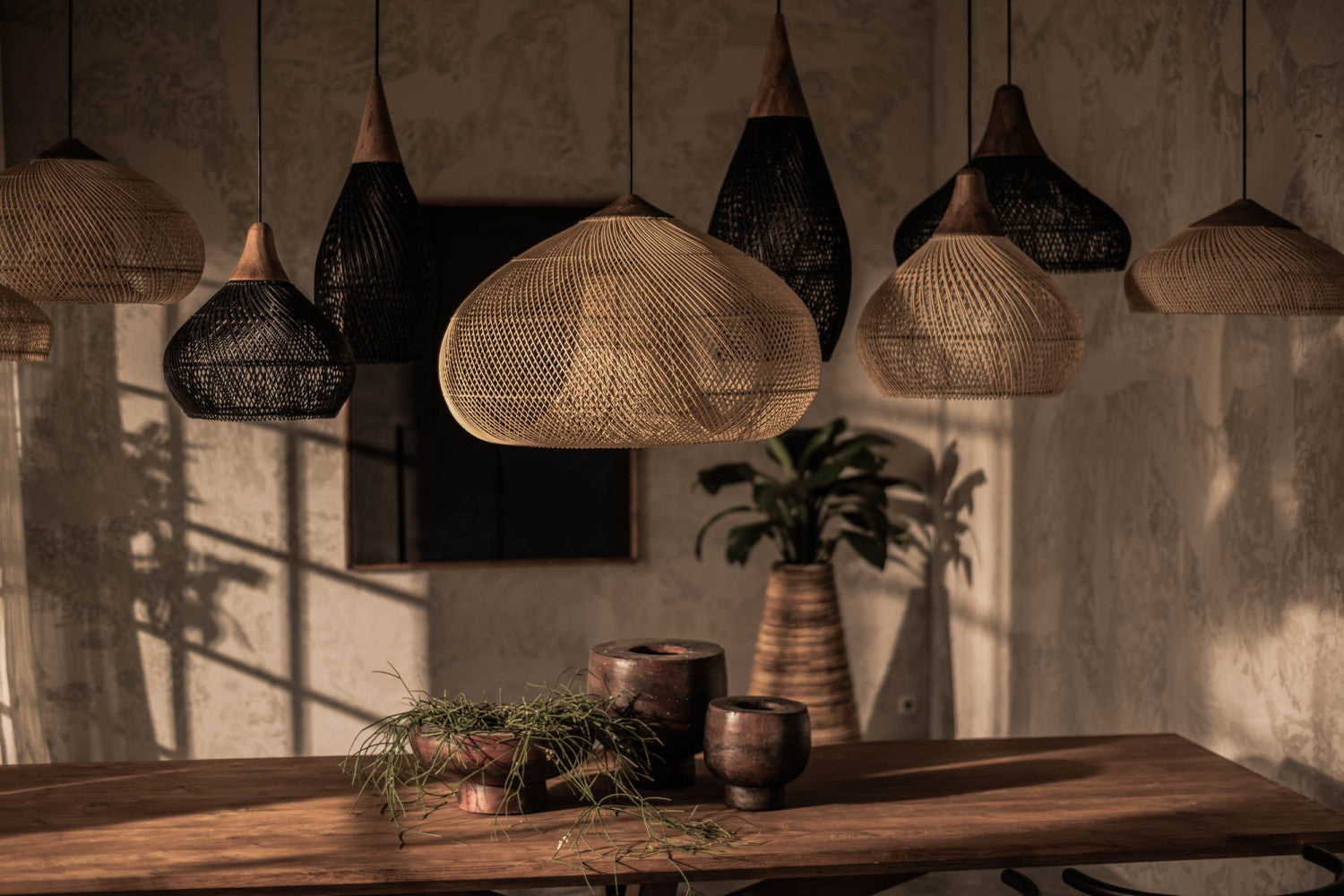 Bayan Horn Pendant Large - Black