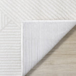 Hillary Neutral Diamonds Area Rug - Cream - 7' X 10'