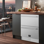 Forno Como Stainless Steel 24" Undercounter Indoor/Outdoor Drawer Refrigerator (4.87 Cu. Ft.) - FDROD1611-24S