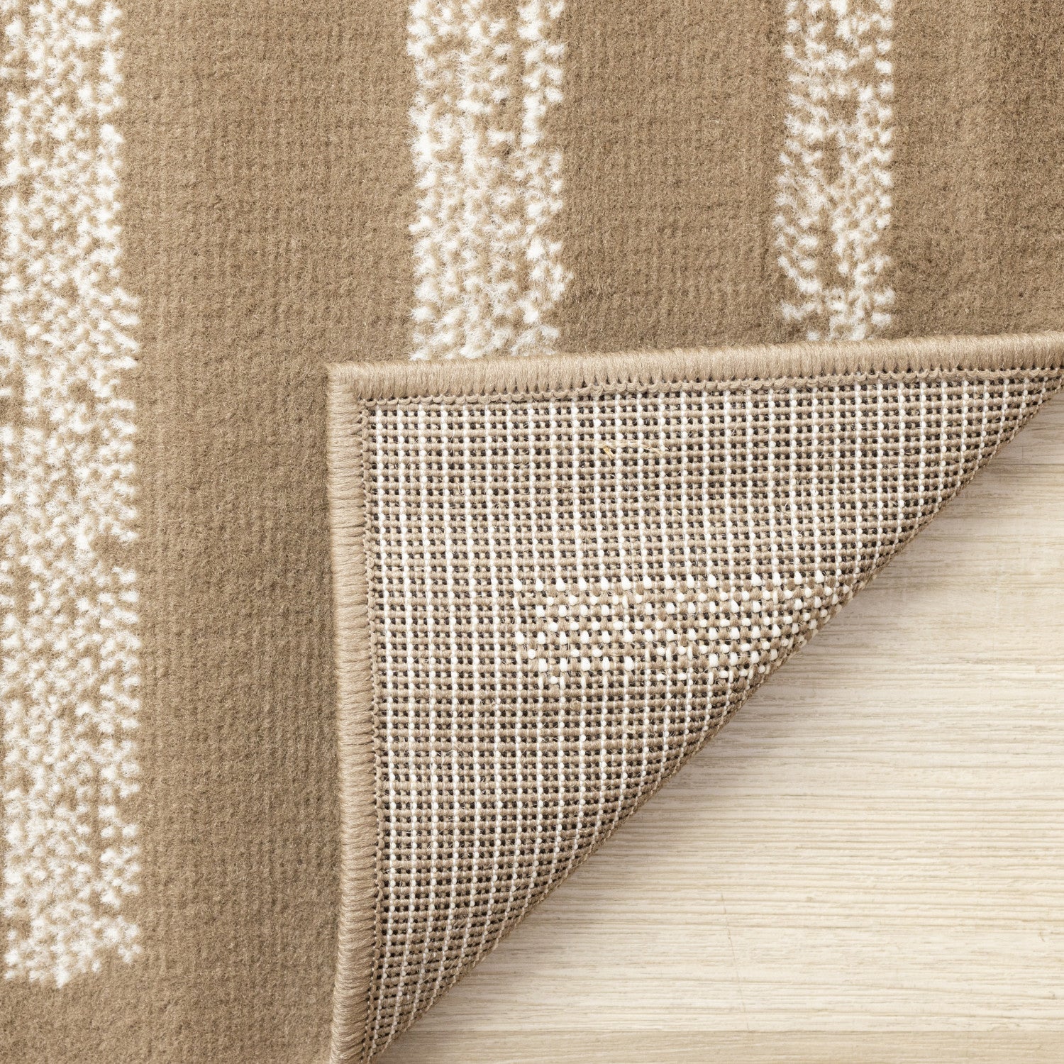 Functional Contemporary Lines Area Rug - 5' X 8' - Brown/Cream