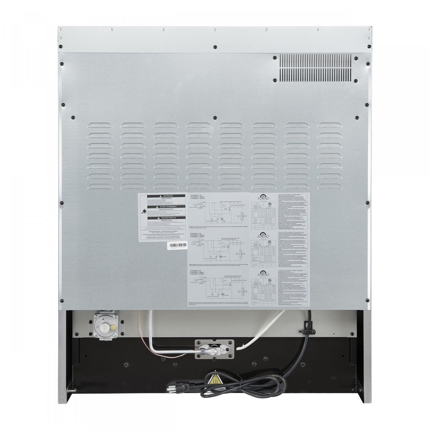 Forno Marco 30" Black Freestanding Gas Range (4.32 Cu. Ft.) - FFSGS6277-30BLK