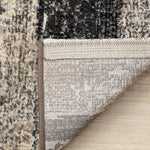 Allure Modern Dark Area Rug - Black Brown - 5' X 8'