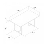 Astor Dining Table - White Marble/Gold