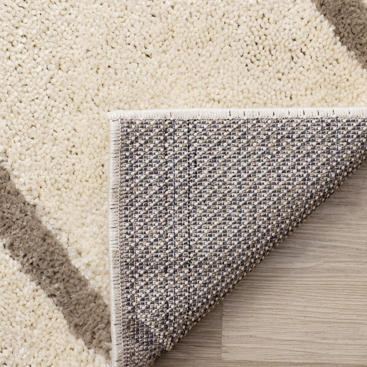 Palace Modern Curves Area Rug - Cream Taupe - 5' X 8'